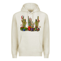Oatmeal Heather Christmas Cactus Premium Hoodie - LillyAllenDesigns