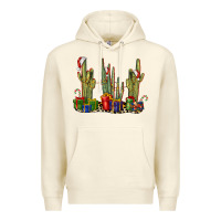 Sandshell Christmas Cactus Premium Hoodie - LillyAllenDesigns