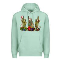 Seafoam Christmas Cactus Premium Hoodie - LillyAllenDesigns