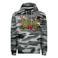 Slate Camo Christmas Cactus Premium Hoodie - LillyAllenDesigns
