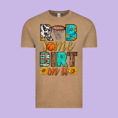 Rub Some Dirt On It Basketball Vintage Tee Designed By Hra Design Shop
