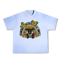 Grape Ice suffolk ewe front sunflowers rainbow Urban Heavy Tee - BarkalooDesign