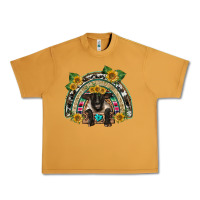 Peanut Butter suffolk ewe front sunflowers rainbow Urban Heavy Tee - BarkalooDesign