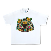 White suffolk ewe front sunflowers rainbow Urban Heavy Tee - BarkalooDesign