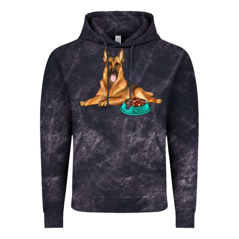 German Shepherd With Food Bowl Vintage Hoodie by texasbilliewilder | Teevron