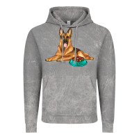 Cloud Rock german shepherd with food bowl Vintage Hoodie - texasbilliewilder