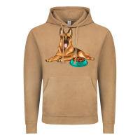 Vintage Camel german shepherd with food bowl Vintage Hoodie - texasbilliewilder