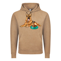 Vintage Coffee german shepherd with food bowl Vintage Hoodie - texasbilliewilder