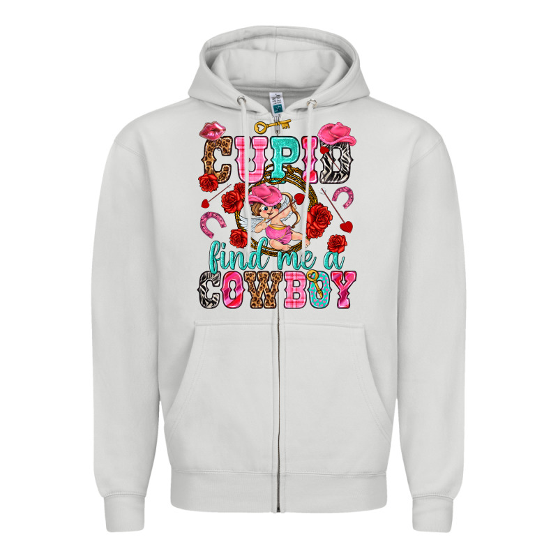 Cupid Find Me A Cowboy Zipper Hoodie by NancyCooperArtShop | Teevron
