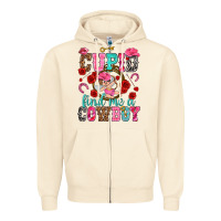 Sandshell cupid find me a cowboy Zipper Hoodie - NancyCooperArtShop