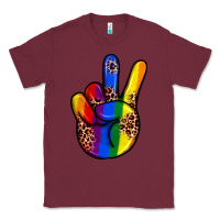 Burgundy pride leopard peace hand Classic Tee - JahusDesignShop