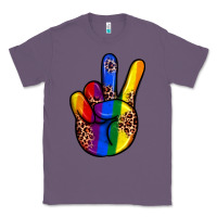 Lavender pride leopard peace hand Classic Tee - JahusDesignShop
