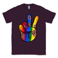 Plum pride leopard peace hand Classic Tee - JahusDesignShop
