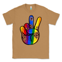 Toasted Coconut pride leopard peace hand Classic Tee - JahusDesignShop