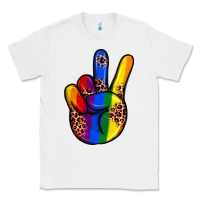 White pride leopard peace hand Classic Tee - JahusDesignShop