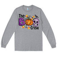 Heather Grey Boo halloween Long Sleeve Tee - Artiststas