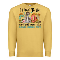Antique Gold i used to be cool now i just argue with miniature Premium Sweatshirt - MaliasSmallBusiness