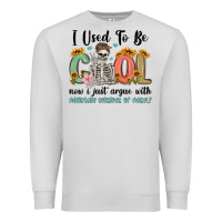 Dove Grey i used to be cool now i just argue with miniature Premium Sweatshirt - MaliasSmallBusiness