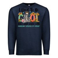 Navy i used to be cool now i just argue with miniature Premium Sweatshirt - MaliasSmallBusiness