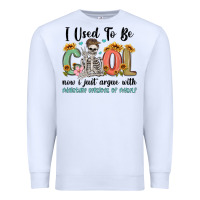 White i used to be cool now i just argue with miniature Premium Sweatshirt - MaliasSmallBusiness