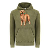Vintage Olive golden retriever with toys Vintage Hoodie - texasbilliewilder