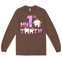 Chestnut my first tooth with teeth for girls Long Sleeve Tee - AdoDesignShop