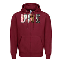 Burgundy love dentist life Zipper Hoodie - Jasminsmagicworld