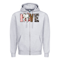 Heather Grey love dentist life Zipper Hoodie - Jasminsmagicworld