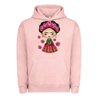 Pigment Salmon Mexican Girl Urban Hoodie - texasbilliewilder