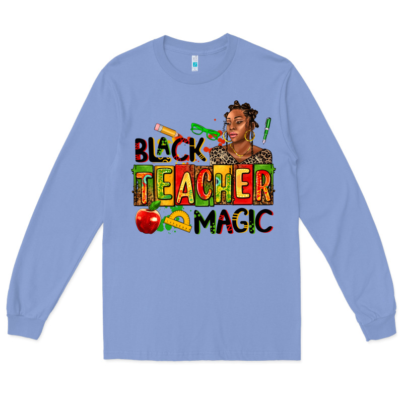 Black Teacher  Magic Long Sleeve Tee by AdoDesignShop | Teevron