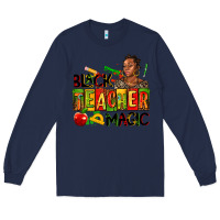 Navy black teacher  magic Long Sleeve Tee - AdoDesignShop