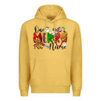 Antique Gold One Merry Nurse Premium Hoodie - LillyAllenDesigns