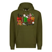 Army Green One Merry Nurse Premium Hoodie - LillyAllenDesigns