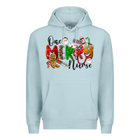 Blue Mist One Merry Nurse Premium Hoodie - LillyAllenDesigns
