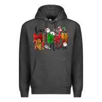 Charcoal Heather One Merry Nurse Premium Hoodie - LillyAllenDesigns