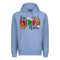 Colony Blue One Merry Nurse Premium Hoodie - LillyAllenDesigns