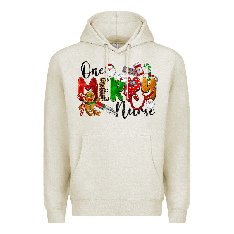 One Merry Nurse Premium Hoodie by LillyAllenDesigns | Teevron