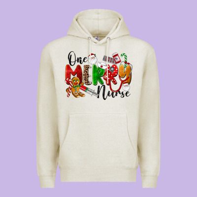 One Merry Nurse Premium Hoodie Designed By Lillyallendesigns
