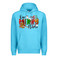 Ocean Blue One Merry Nurse Premium Hoodie - LillyAllenDesigns