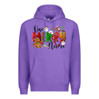 Purple One Merry Nurse Premium Hoodie - LillyAllenDesigns