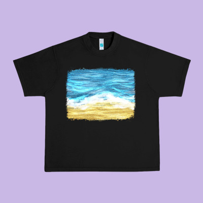 Glitter Beach Background Urban Heavy Tee Designed By Hra Design Shop