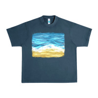Midnight Navy glitter beach background Urban Heavy Tee - HRA Design Shop