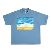 Pebble Blue glitter beach background Urban Heavy Tee - HRA Design Shop