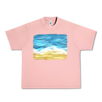 Salmon glitter beach background Urban Heavy Tee - HRA Design Shop