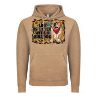 Vintage Coffee life is better with a bulldog Vintage Hoodie - RanaPortraitStore