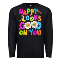 Black happy looks good on you Premium Sweatshirt - NancyCooperArtShop