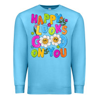 Ocean Blue happy looks good on you Premium Sweatshirt - NancyCooperArtShop
