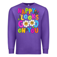 Purple happy looks good on you Premium Sweatshirt - NancyCooperArtShop