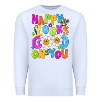 White happy looks good on you Premium Sweatshirt - NancyCooperArtShop