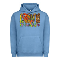 Pigment Pebble Blue Mardi Gras love crawfish Urban Hoodie - NancyCooperArtShop